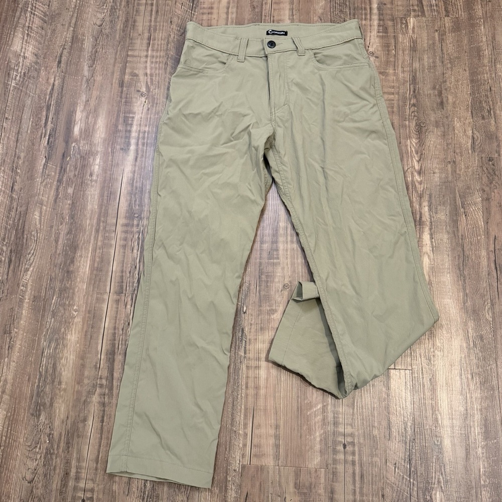 Origin USA Pants Mens 32X30 (Meas. 32X30)  Beige Stretch Straight Leg 5 Pocket